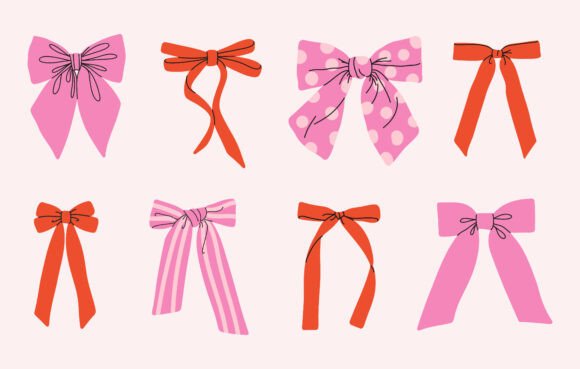 A Charming Vector Set of Decorative Bows: Instant Visual Appeal