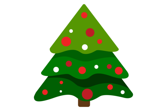 Christmas Tree Icon: Decorative Green Holiday Pine