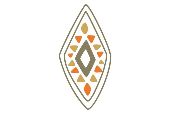 Decorative African Geometric Line Element: Bold Visuals