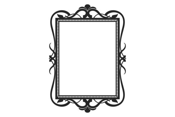 Decorative Rectangular Border: Elegant B for Refined Design
