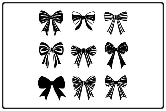 Decorative Ribbon Bows Silhouettes Black: A Designer's Asset