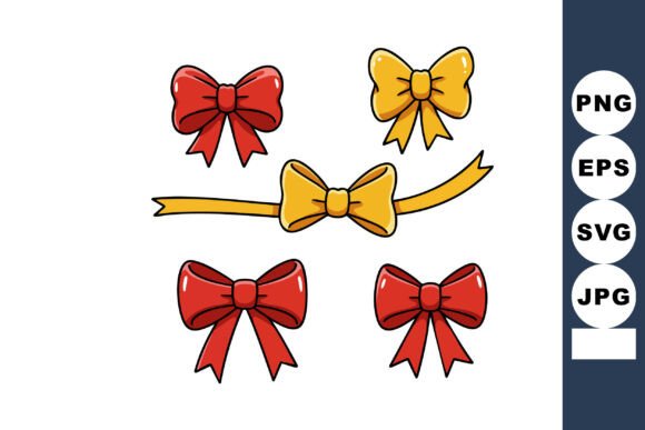 Festive Flair: Elevating Your Designs with Red and Yellow Bows