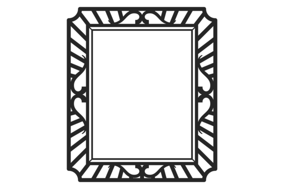 Geometric Picture Frame. Decorative Blac: A Bold Design Asset