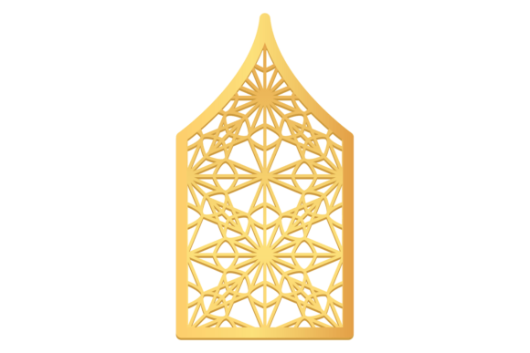 Gold Lattice Ornament: The Elegant Design Asset