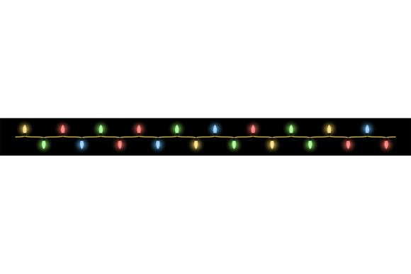 Illuminate Your Design Projects with Decorative Color Lamp Garland. Christmas