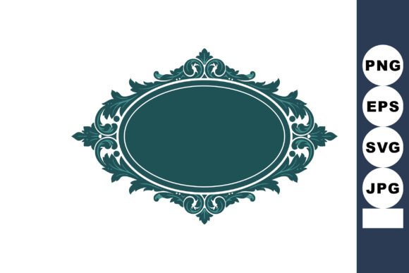 Ornate Vintage Frame with Decorative Flo: A Design Asset for Timeless Branding