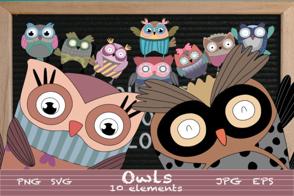 Owls Decorative Pattern: Adorable Clip Art for Every Project