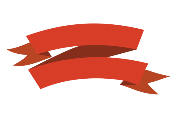 Red Ribbon Banner Flag: A Decorative Title Font