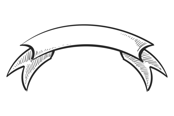 Ribbon Banner Doodle: Crafting Visual Hierarchy with Decorative Title L
