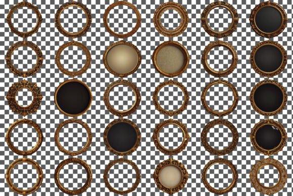Timeless Elegance: Using a Decorative Circular Empty Golden Frame